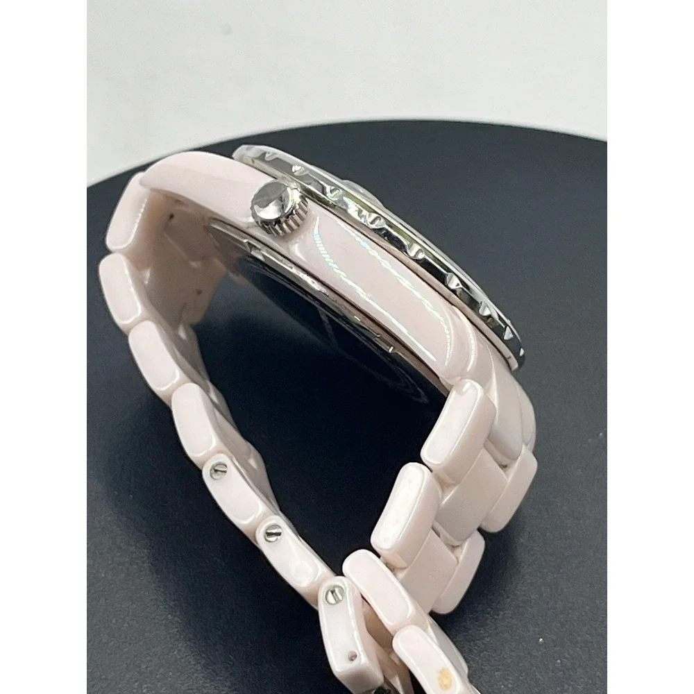 Kenneth Jay lane KJL Vintage Pale‎ Pink Ceramic 3000 series Womens Wrist Watch